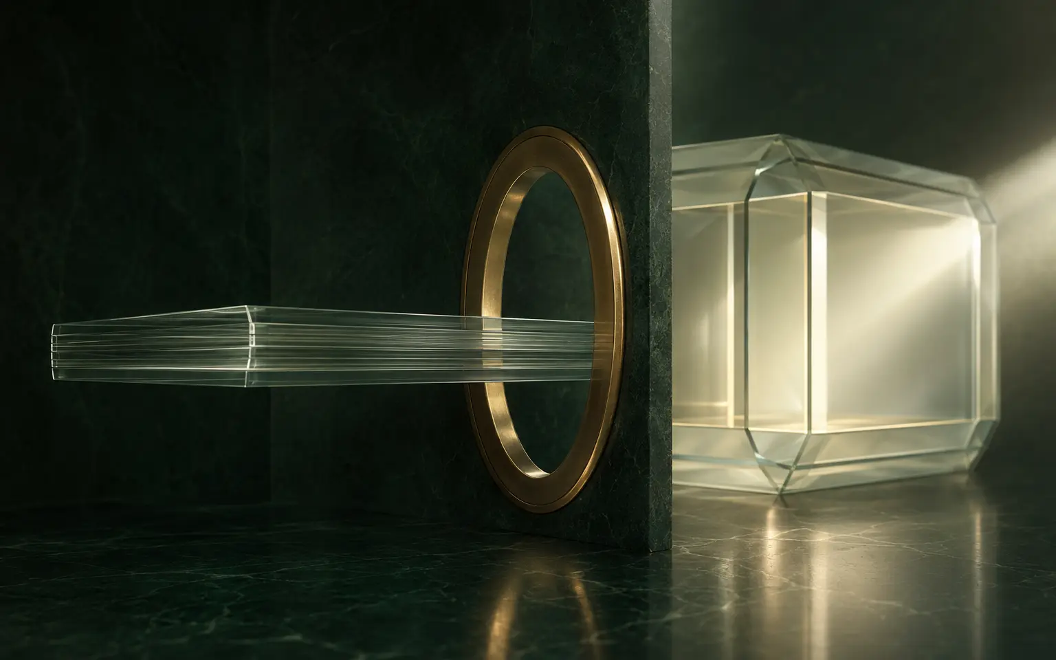 A transparent compliance file within a sophisticated green treasury architecture