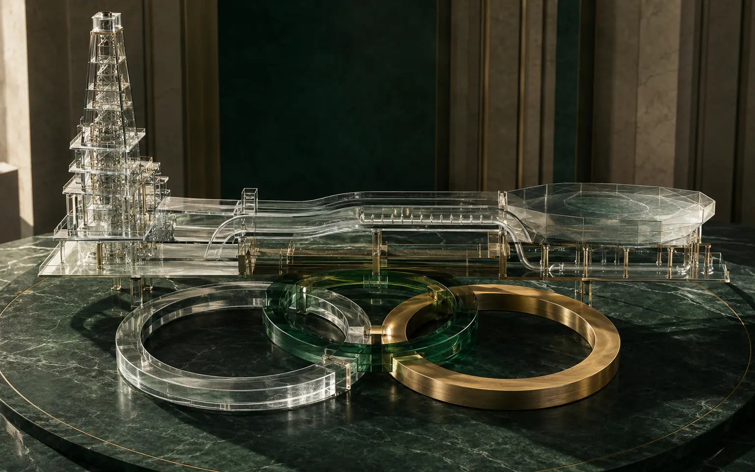 A refined global project model connected by institutional gold capital routes